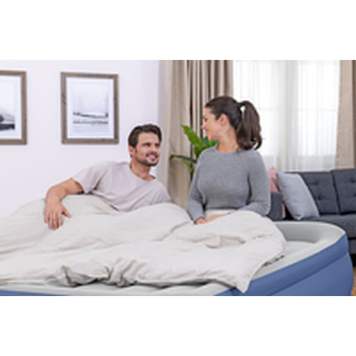 Bestway Podwójne Łóżko z Motorem 203x193x56 cm Nadmuchiwane i Campingowe 67692 - Image 11