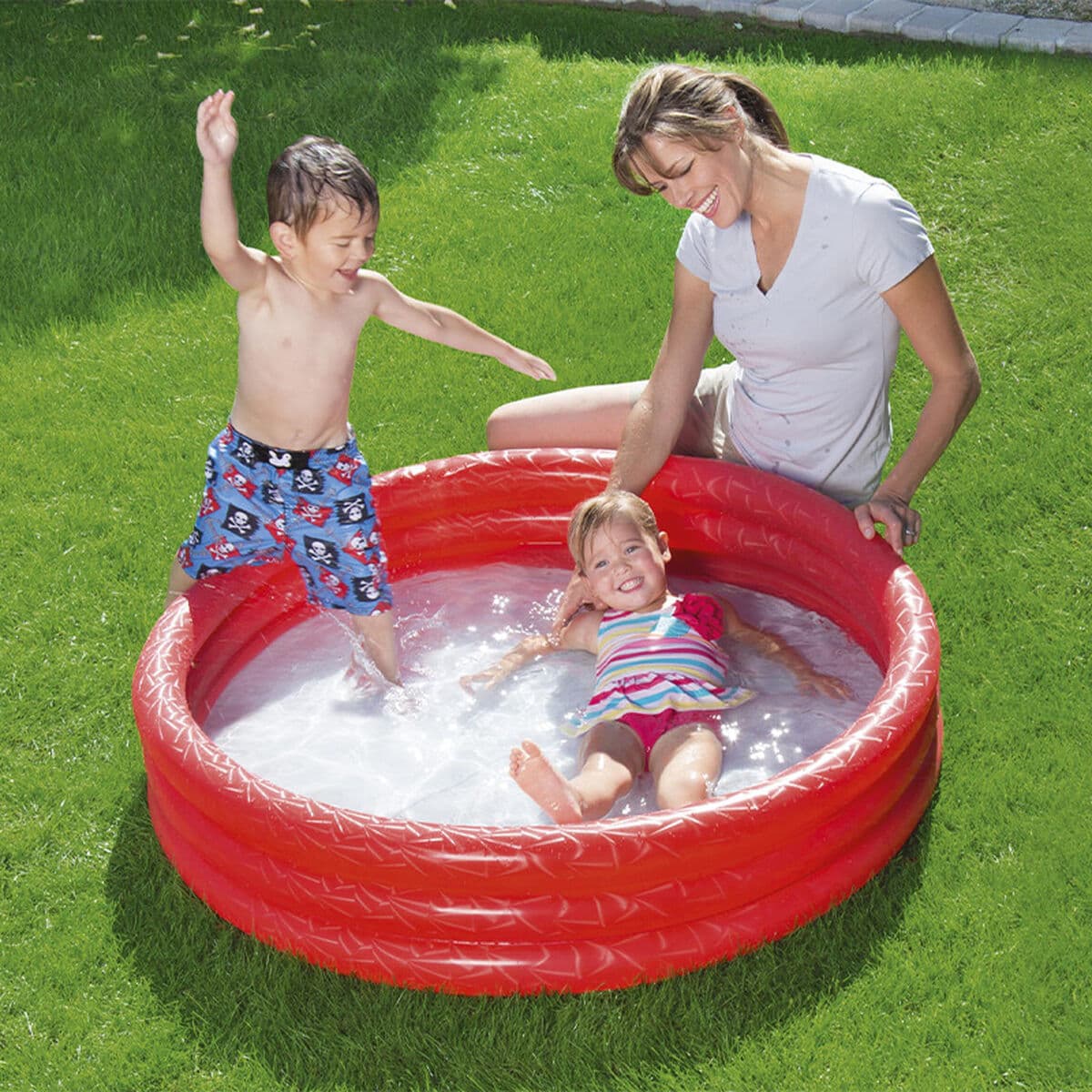 Bestway Piscina Hinchable Infantil 3 Aros Eco Color Surtido 122x25 cm +2 Años Jardin 51025 - Image 3