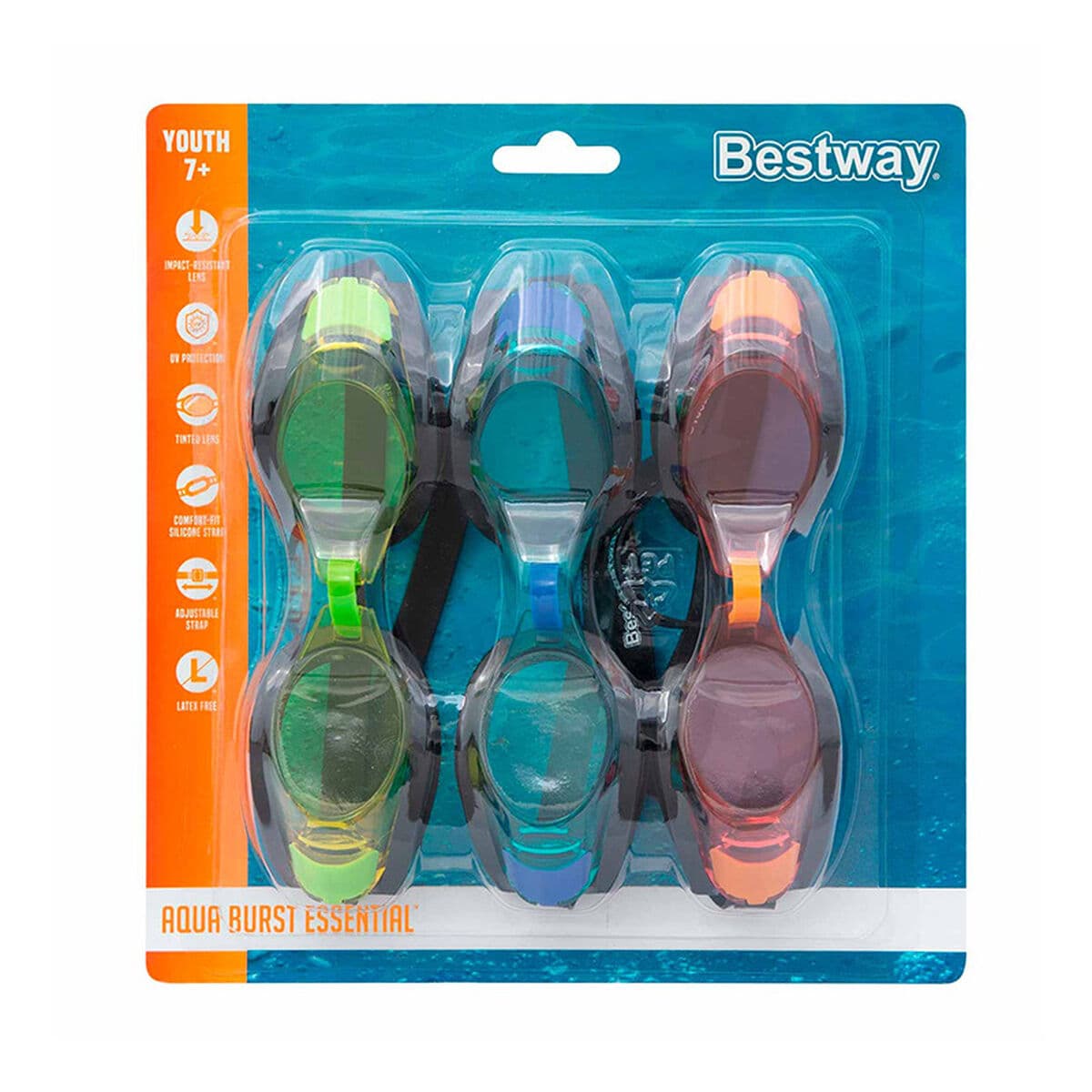 Bestway Occhialini da Nuoto Infantili con Cinturino in Silicone, Colori Assortiti, +3 Anni, Mare e Piscina 21080 - Image 5