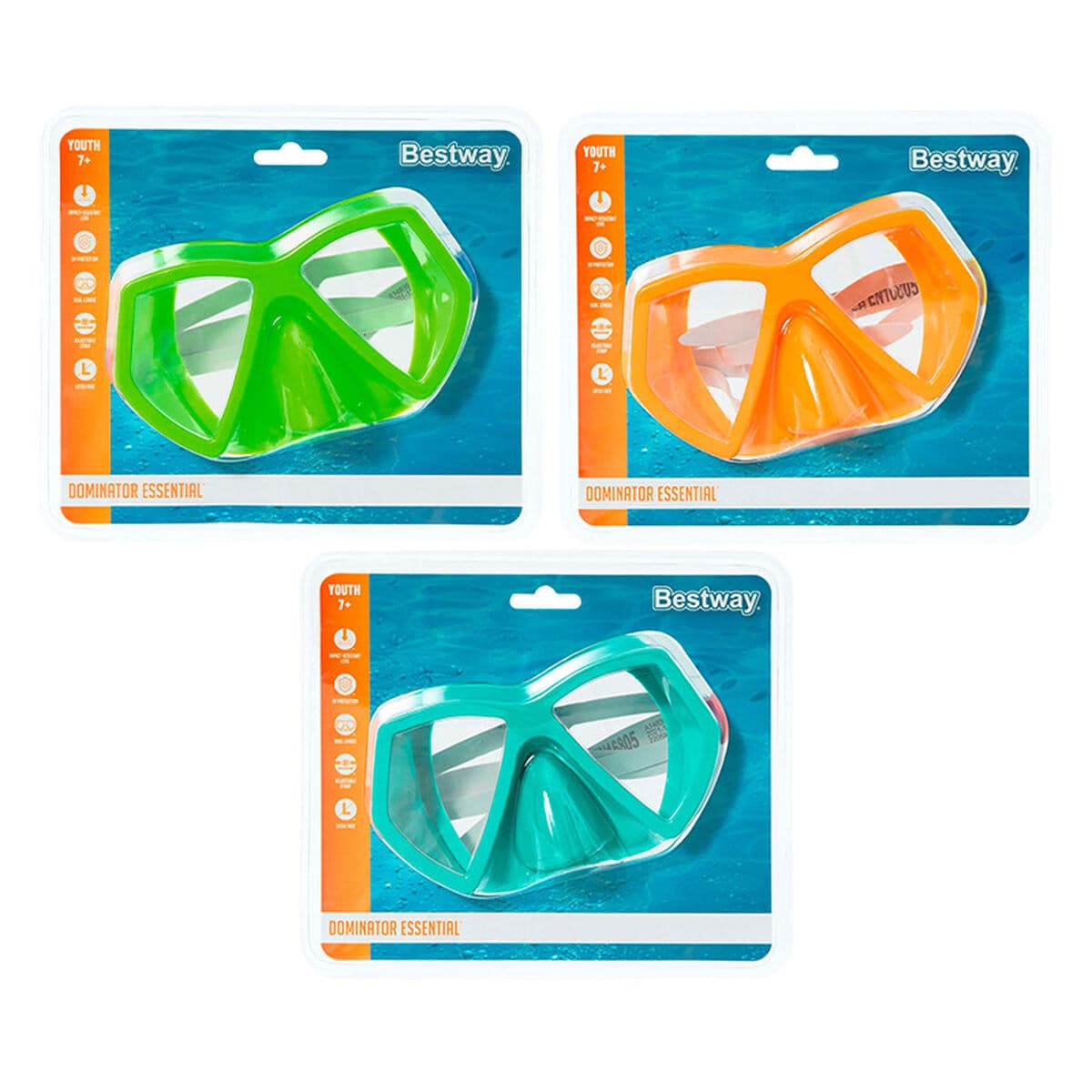 Bestway Tauchmaske für Erwachsene Anatomisches Band Farbauswahl +14 Jahre Strand und Schwimmbad 22056 - Image 5