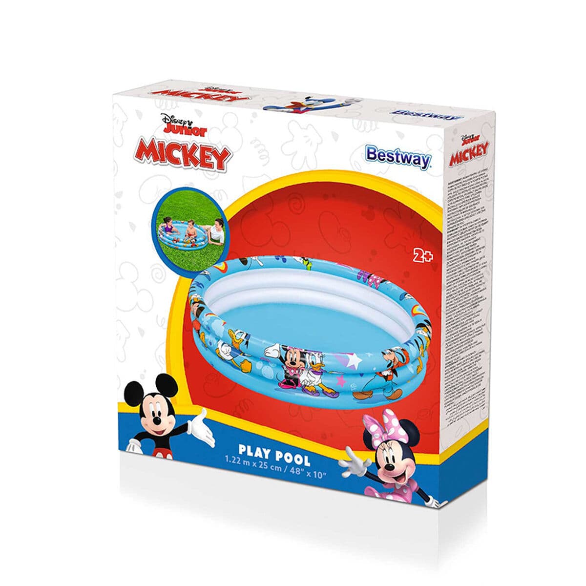 Pripučiamas vaikiškas baseinas Bestway Mickey & Friends 122 x 25 cm (1 vnt.) - Image 2