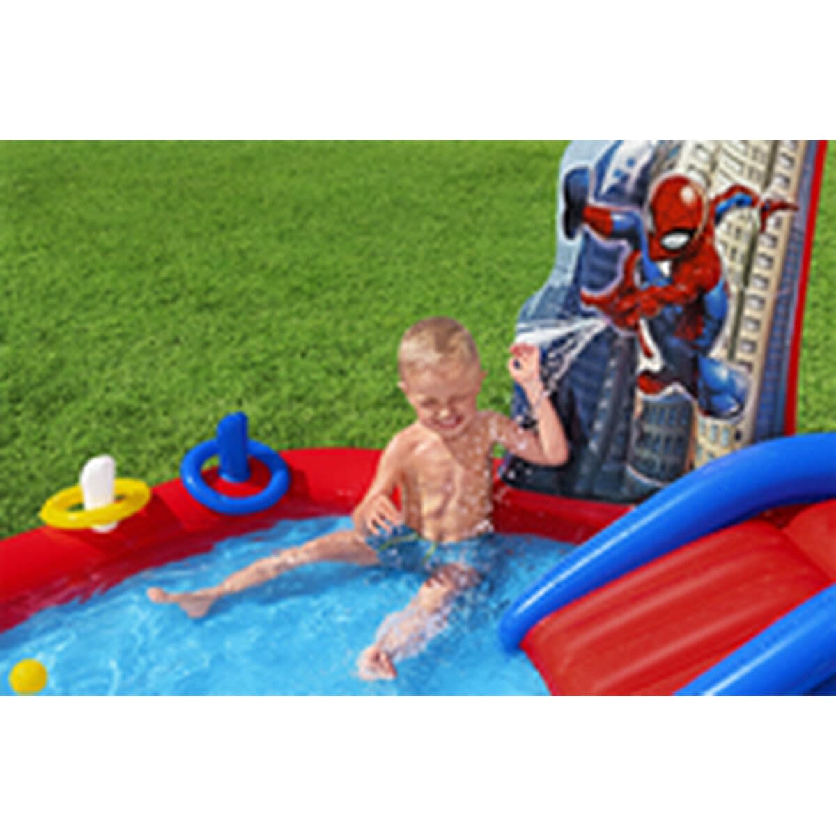 Bestway Spiderman uppblåsbart poolspelområde 211x206x127 cm +2 År Trädgård 98793 - Image 18