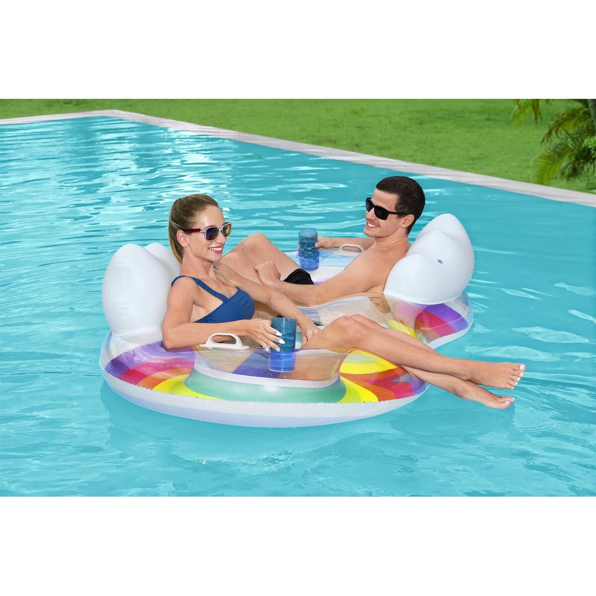 Bestway Rueda Hinchable con Asas y Respaldo 186x116 cm Playa y Piscina 43648 - Image 17
