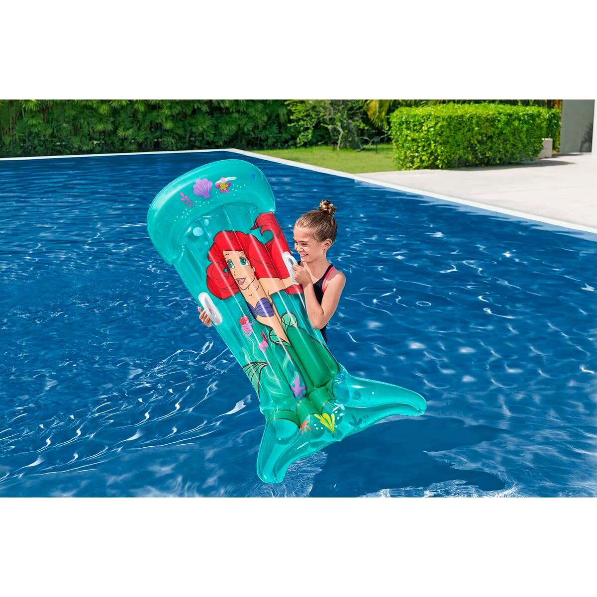 Bestway Luftmadrass Disney Sjöjungfrun Med Handtag 158x81 cm +6 År Trädgård 09108 - Image 11