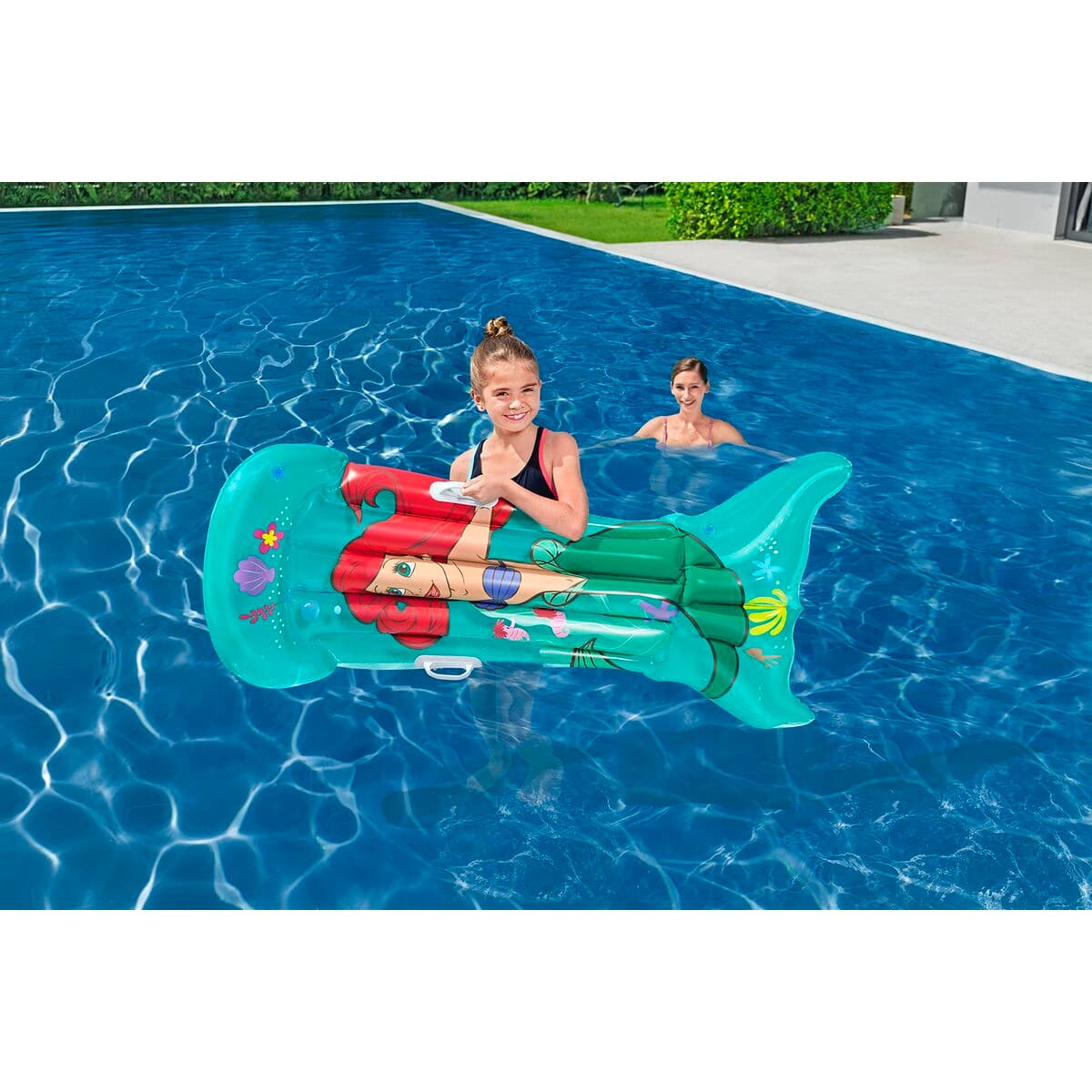 Bestway Luftmadrass Disney Sjöjungfrun Med Handtag 158x81 cm +6 År Trädgård 09108 - Image 15
