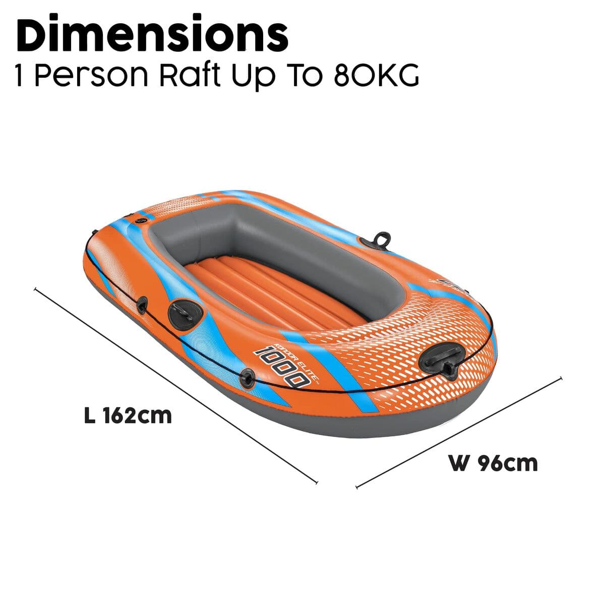 Bestway Barca Kondor Elite 1000 162x96x29 cm Ocio 61135 - Image 17