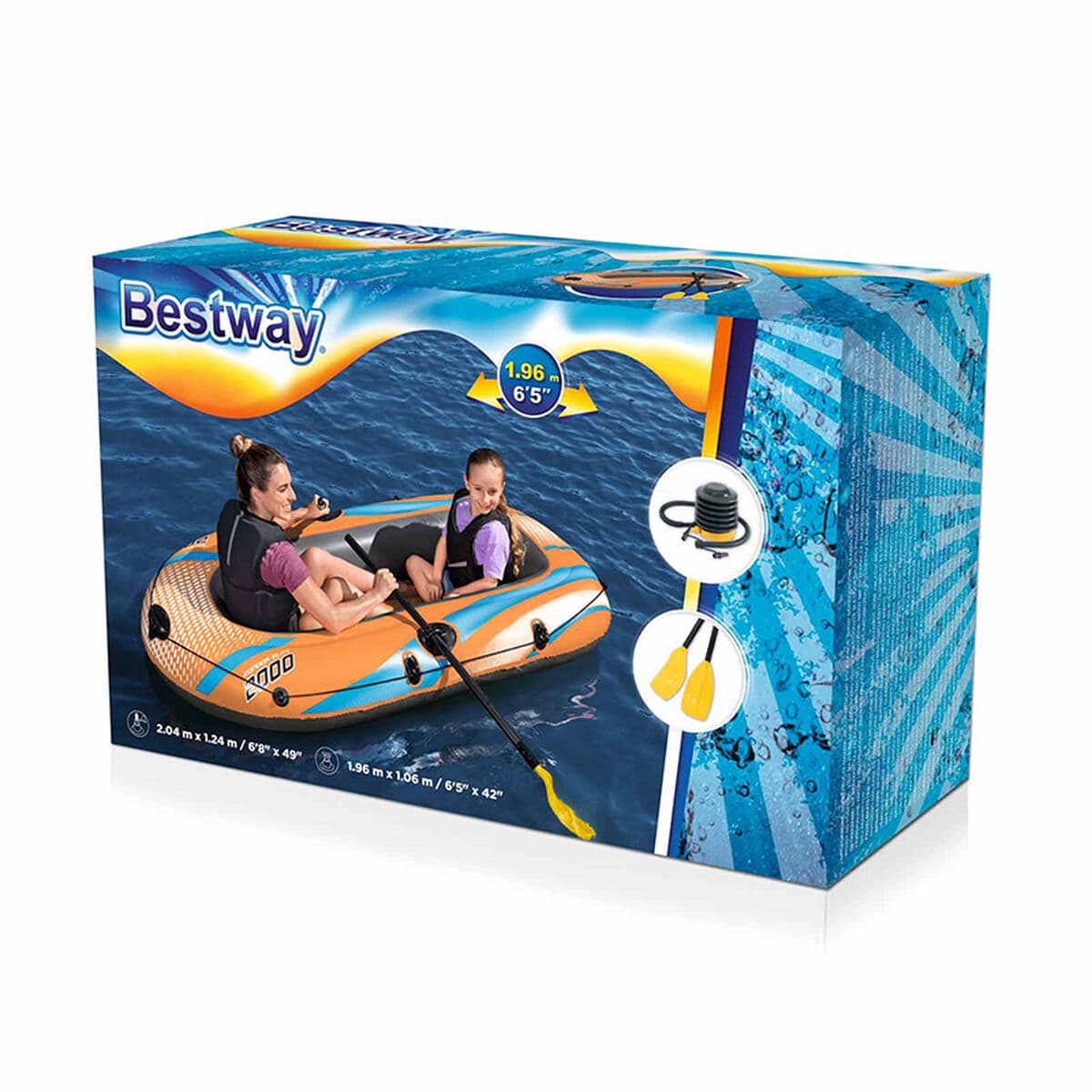 Bestway Barca Set Kondor Elite 2000 196x106x31 cm Ocio 61141 - Image 2