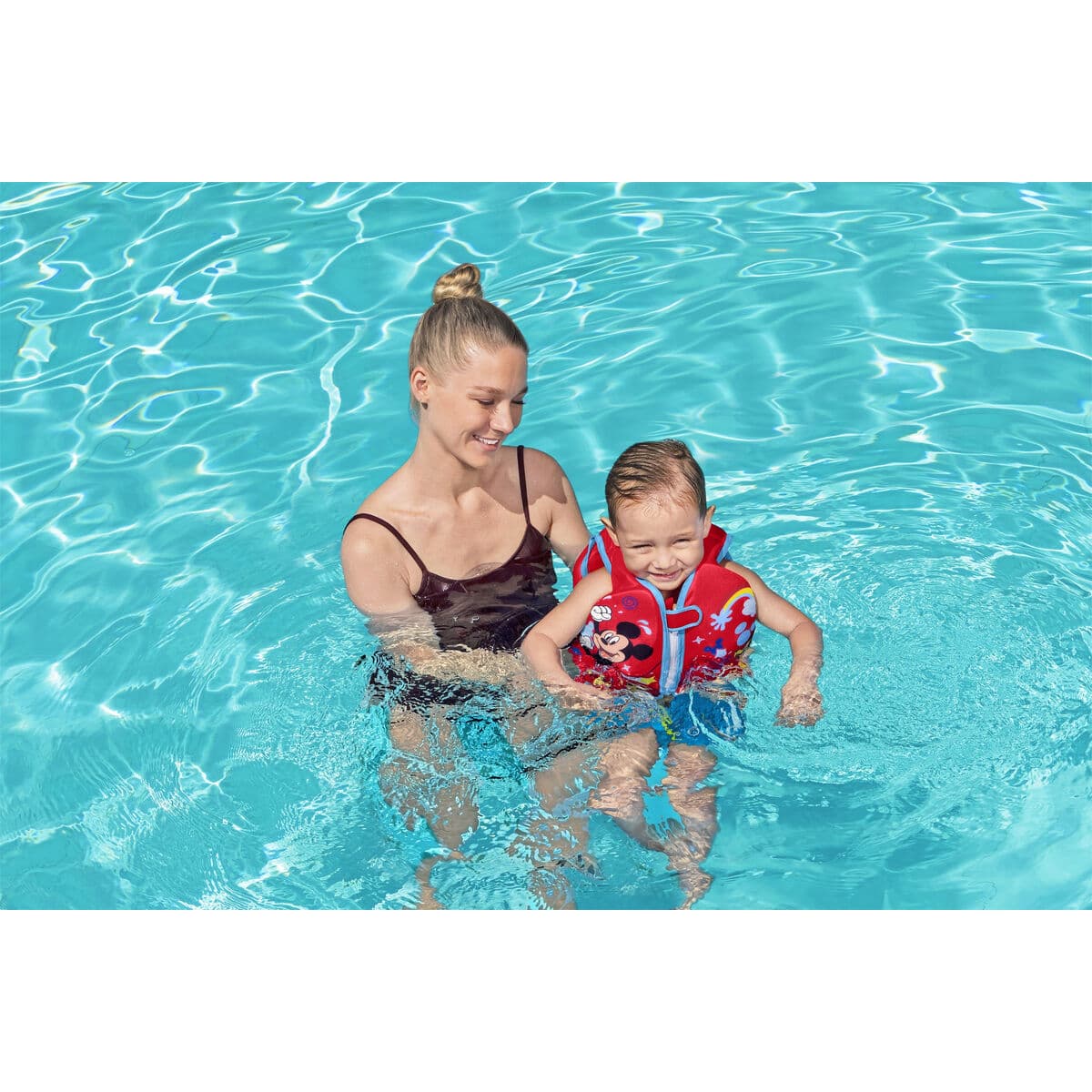 Bestway Flytväst Disney Mickey Mouse UPF 50+ 51 cm +1 till 3 År Pool och Strand 09101 - Image 3
