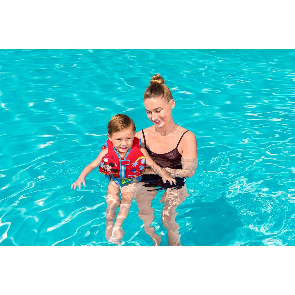 Bestway Flytväst Disney Mickey Mouse UPF 50+ 51 cm +1 till 3 År Pool och Strand 09101 - Image 19