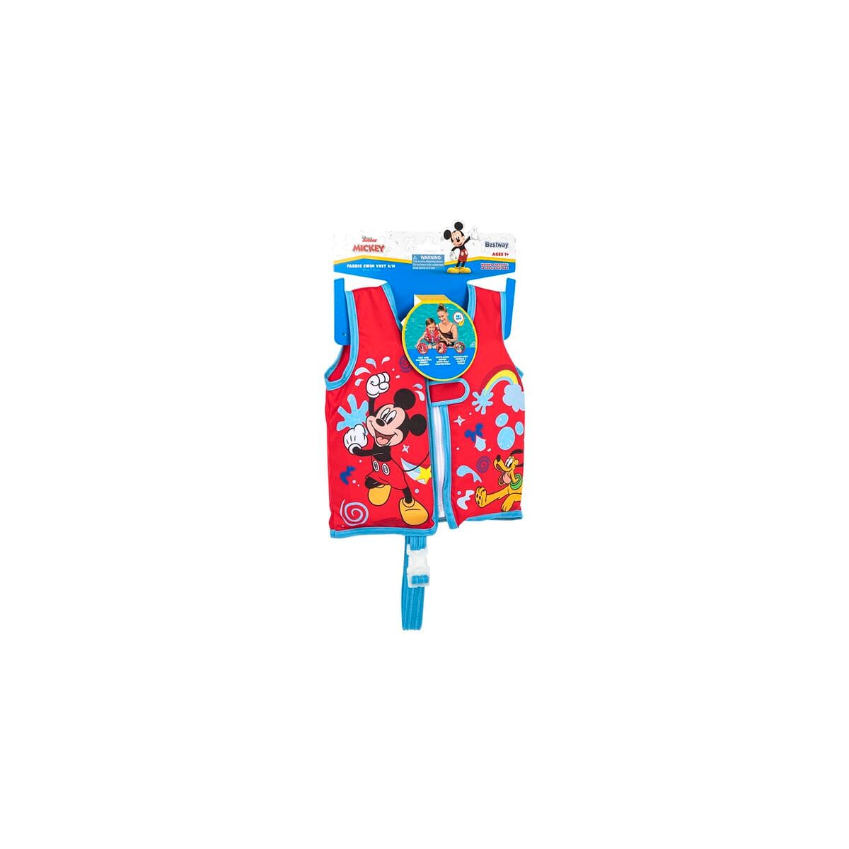 Bestway Flytväst Disney Mickey Mouse UPF 50+ 51 cm +1 till 3 År Pool och Strand 09101 - Image 8