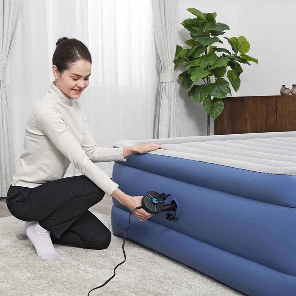 Bestway Elektrischer Luftpumpe Auto Zigarettenanzünder 11,3x10,1x12,2 cm 680 CM L/Min aufblasbar - Image 3