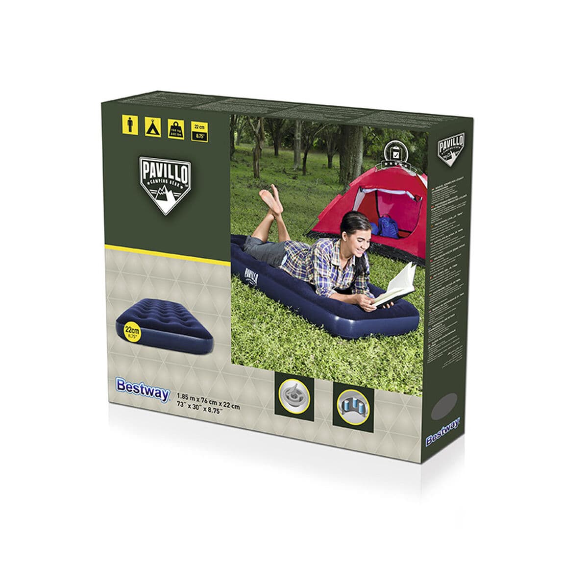 Bestway Colchon Individual 185x76x22 cm Hinchable y Camping 67000 - Image 2