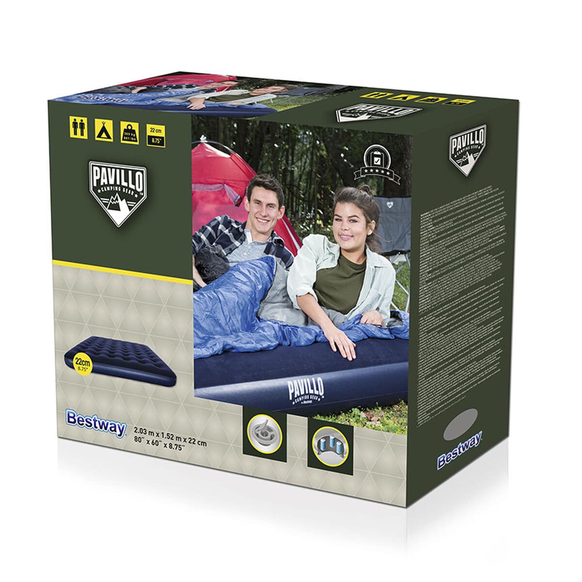 Bestway Colchon Queen 203x152x22 cm Hinchable y Camping 67003 - Image 2