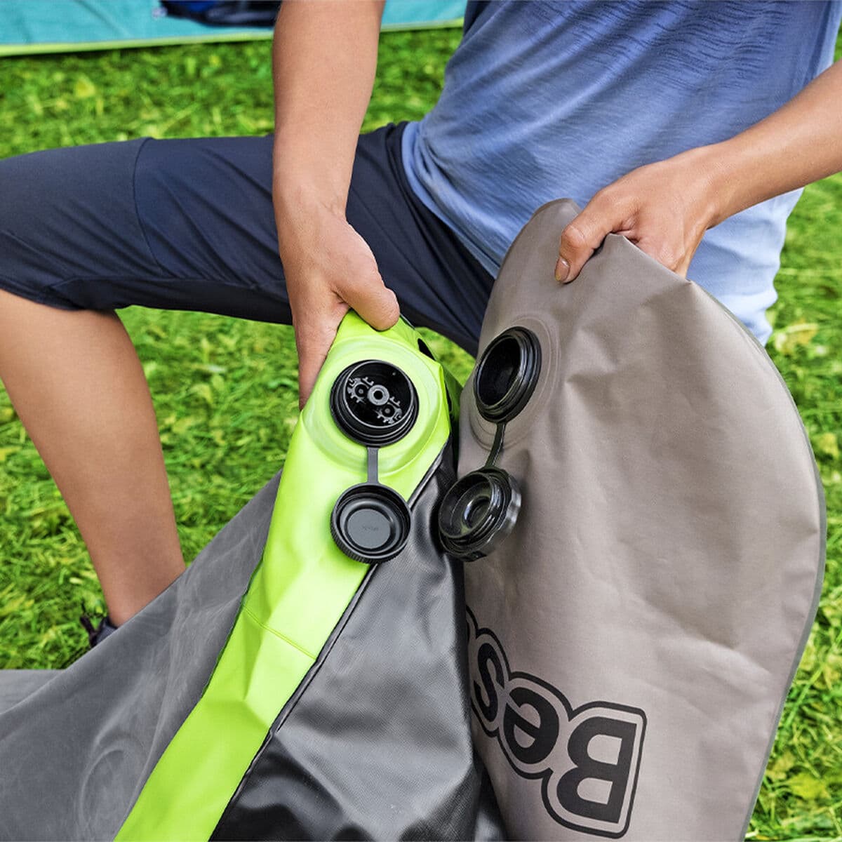 Bestway Junior Roll & Relax 188x99x22 cm Einzel-Matratze Aufblasbar und Camping 67619 - Image 6