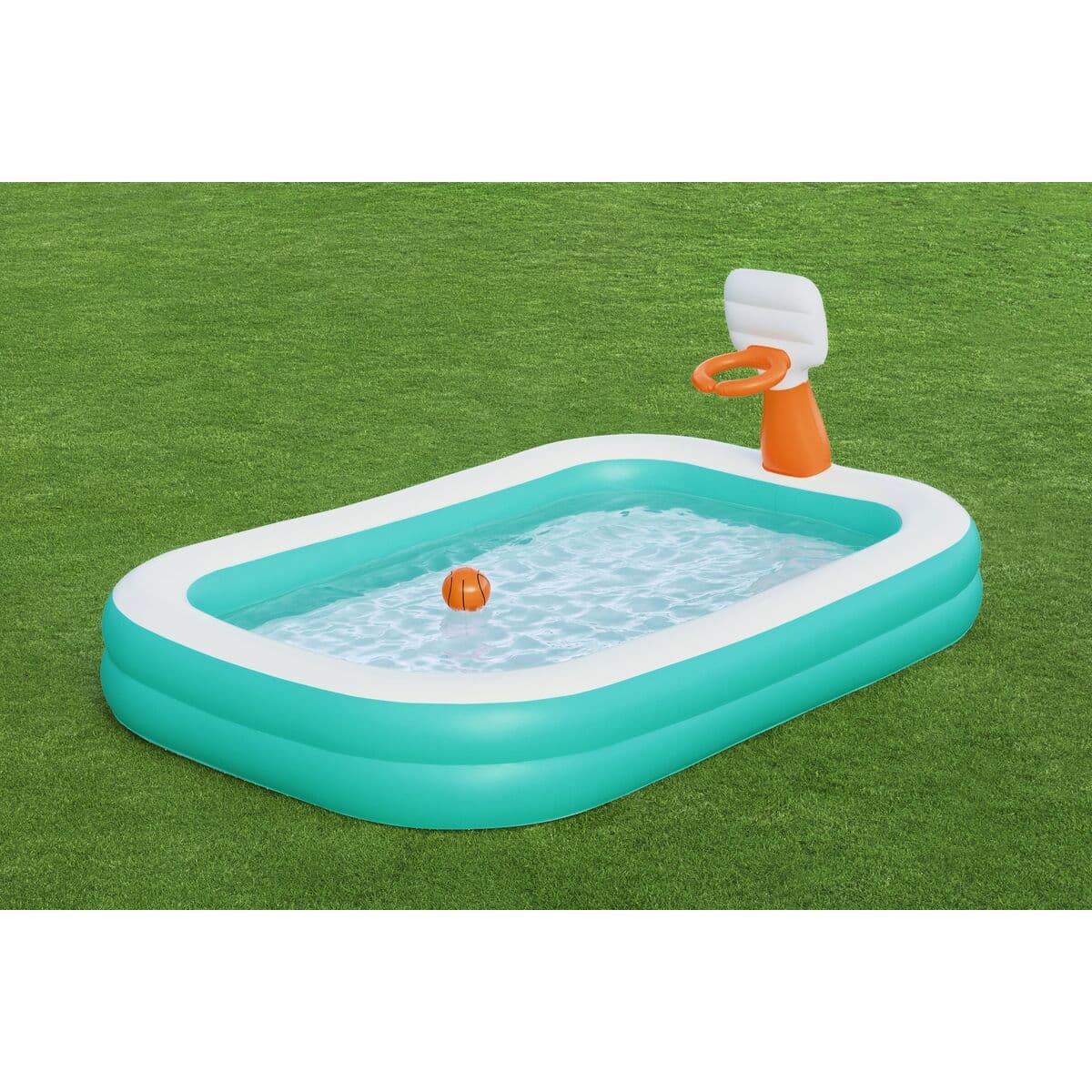 Bestway Piscina Hinchable Infantil Juego Basket 251x168x102 cm +3 Años Jardin 54445 - Image 4