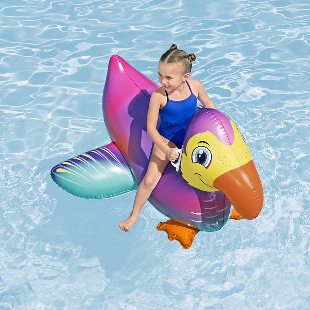 Bestway Uppblåsbar Tukanfigur med Handtag 141x113 cm +3 År Strand och Pool 41504 - Image 3
