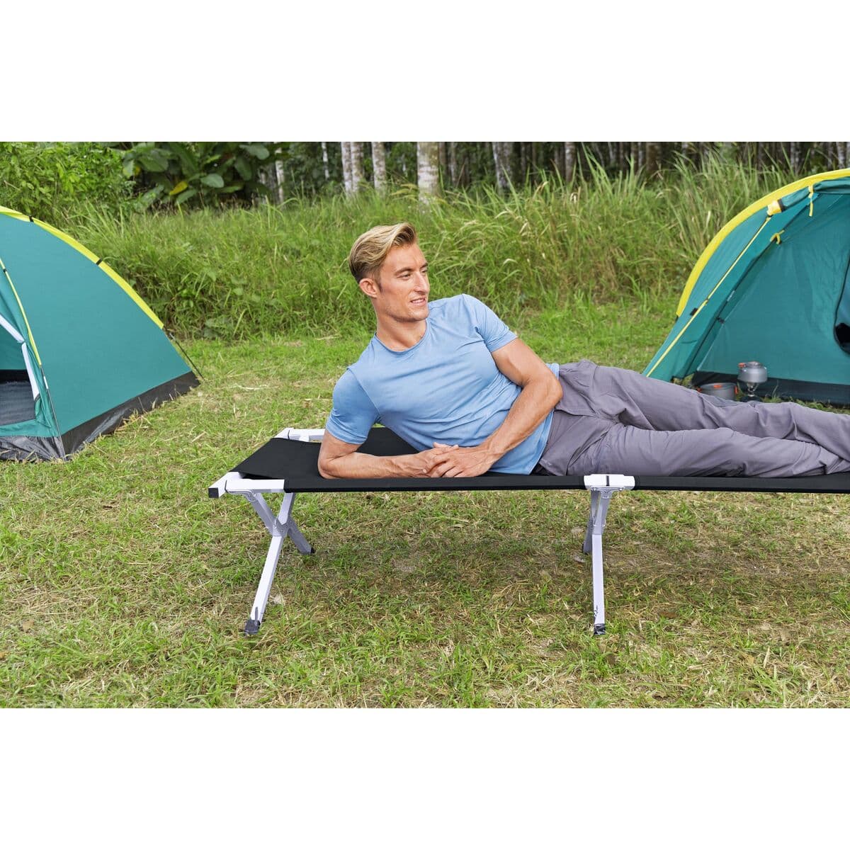 Bestway Aluminium Säng Maxvikt 110 kg 190x64x42 cm Camping 68065 - Image 5