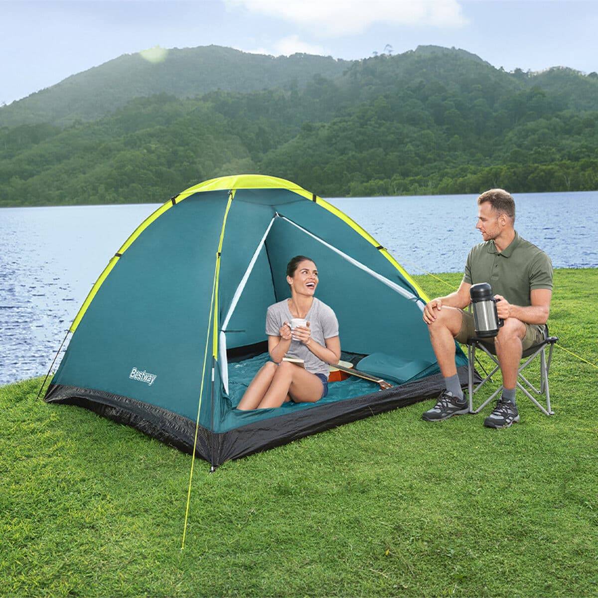 Bestway Polyester Fiberglasstält 205x145x100 cm Camping 68084 - Image 13
