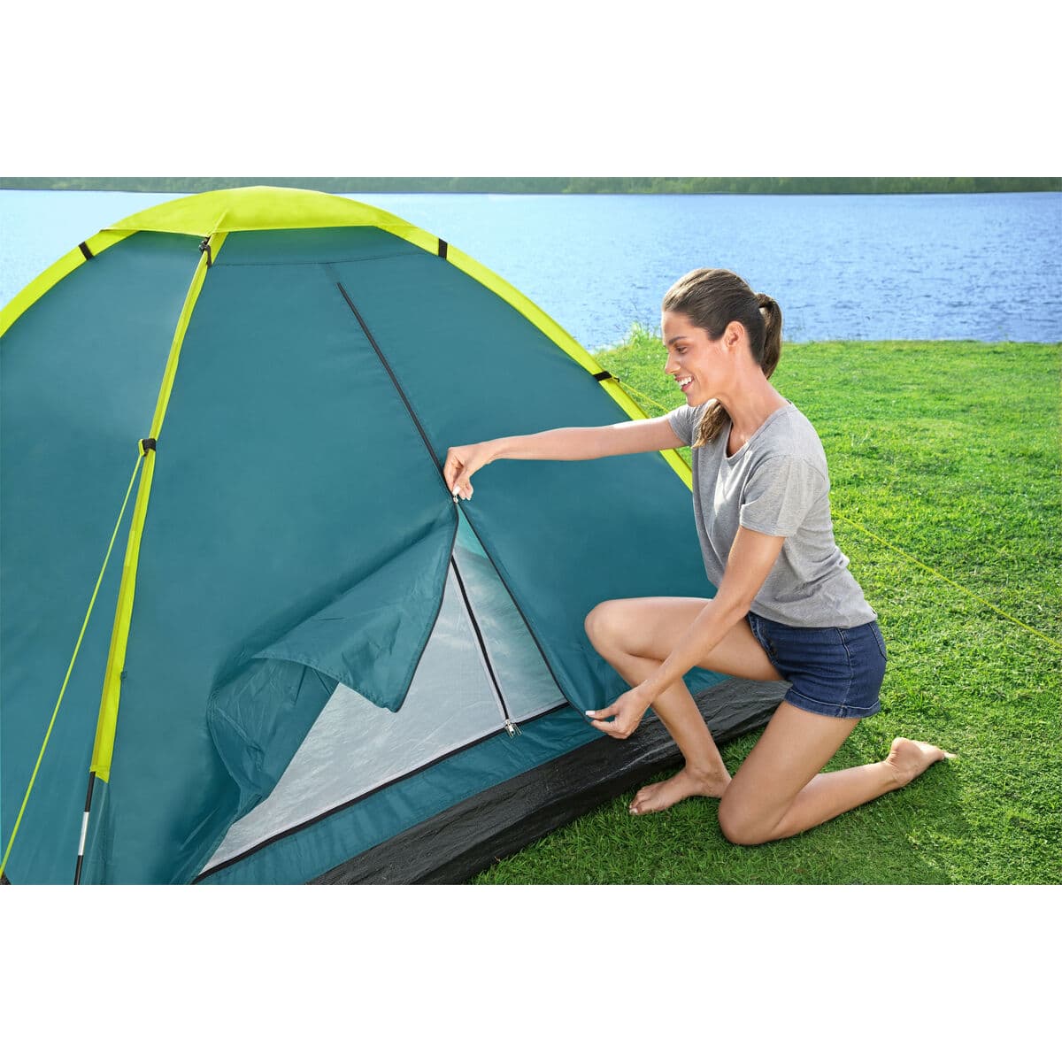 Bestway Polyester Fiberglasstält 205x145x100 cm Camping 68084 - Image 4