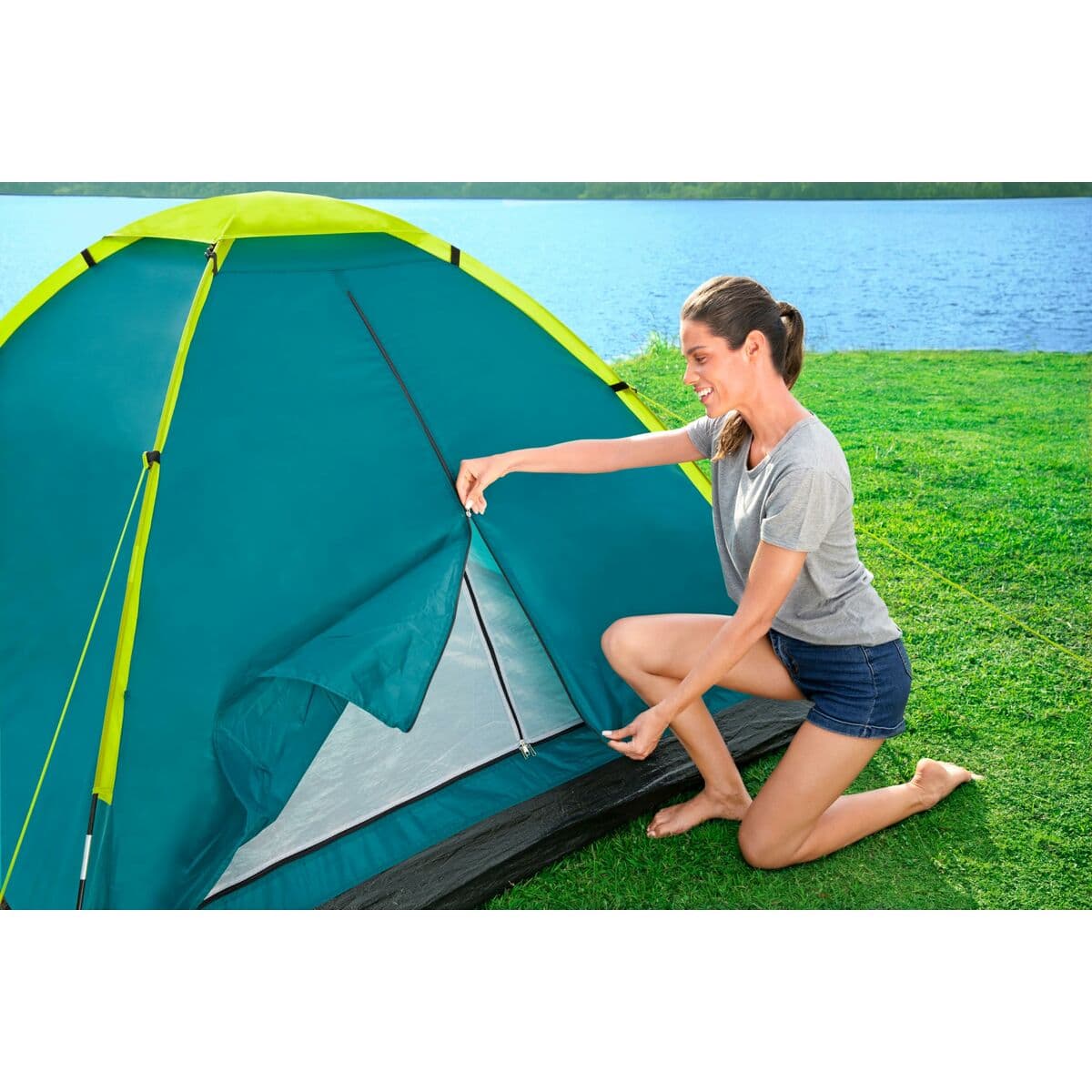 Bestway Polyester Fiberglasstält 205x145x100 cm Camping 68084 - Image 9
