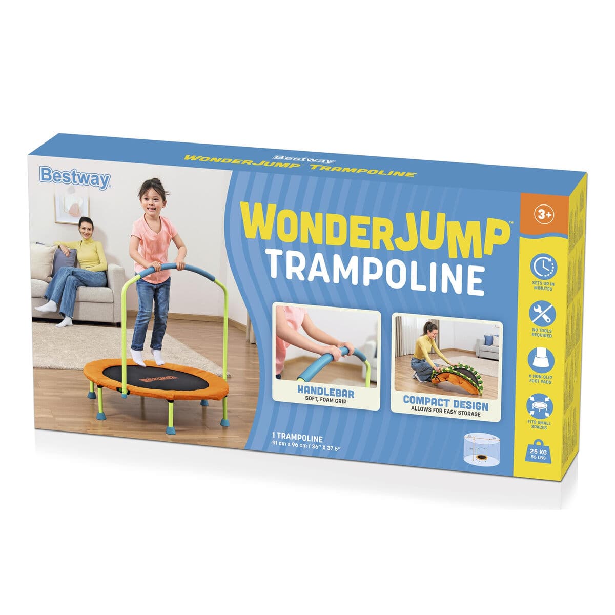 Bestway Kindertrampolin 91x96 cm +3 Jahre Garten 59100 - Image 4