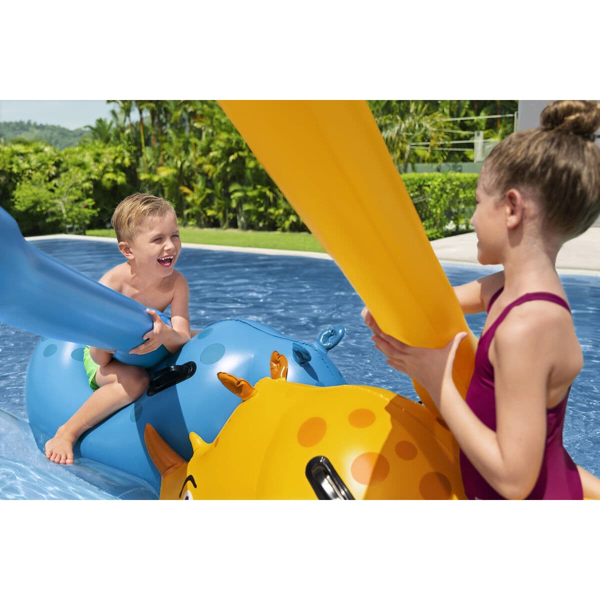 Bestway Juego Flotante Lucha de Rinocerontes 153x77 cm +3 Años Piscina 41522 - Image 7