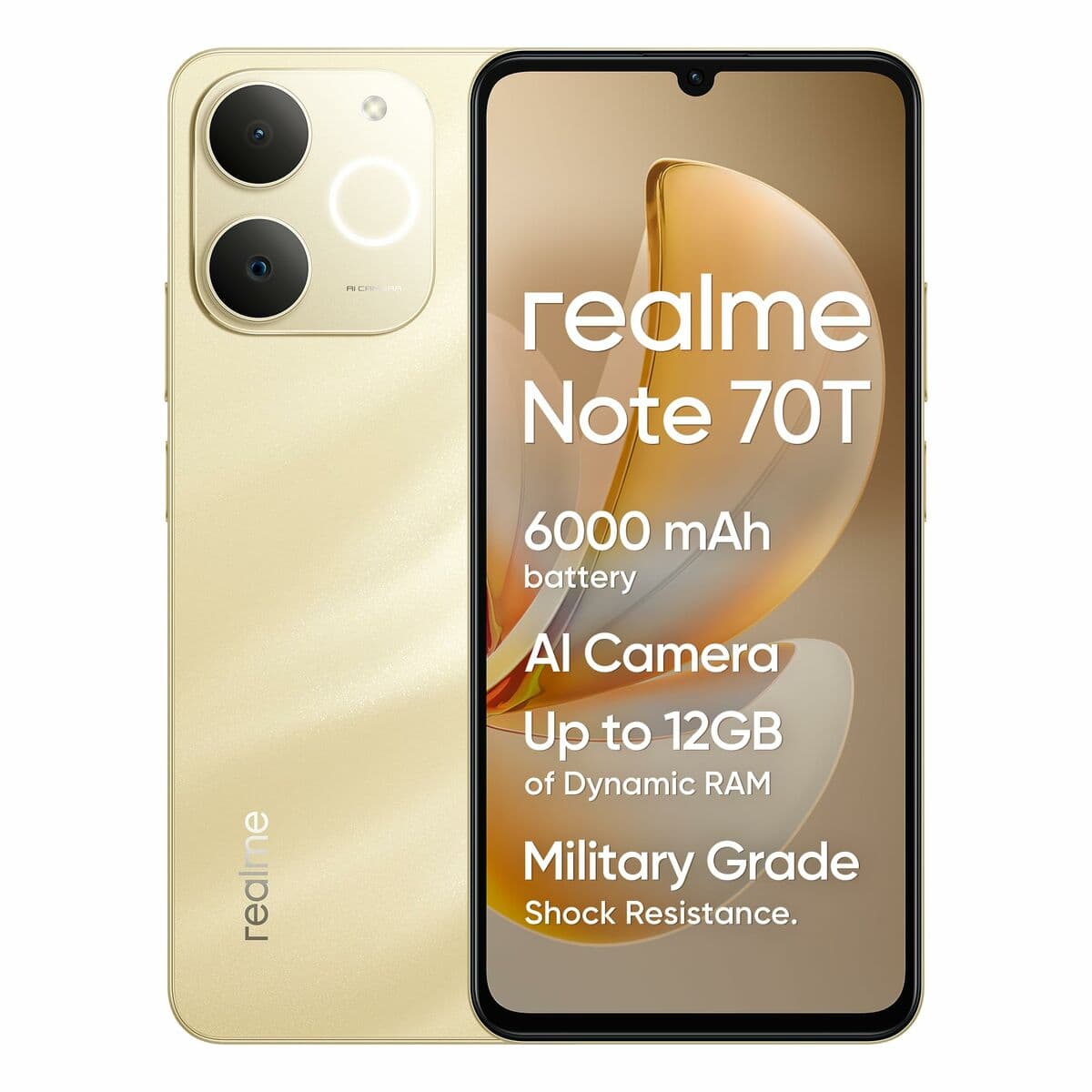 Smartphone Realme Note 70T 6,74" Octa Core 4 GB RAM 64 GB Oro - Image 6