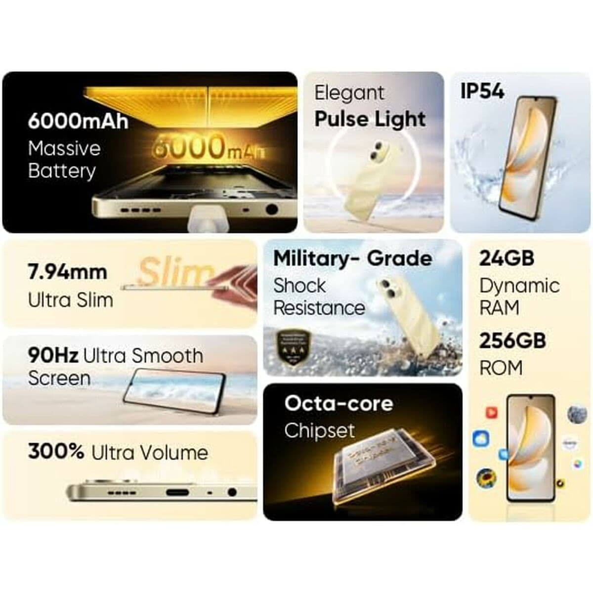 Smartphone Realme Note 70T 6,74" Octa Core 4 GB RAM 64 GB Oro - Image 11