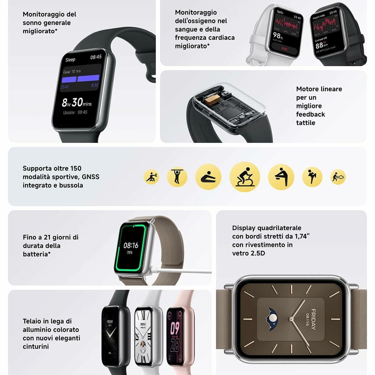 Aktivitetsarmband Xiaomi Smart Band 9 Pro Silvrig 1,74" 350 mAh - Image 25