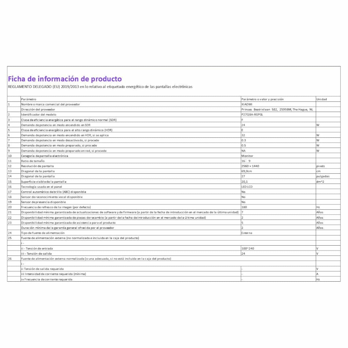 Monitor Gaming Xiaomi Wide Quad HD 27" - Image 18