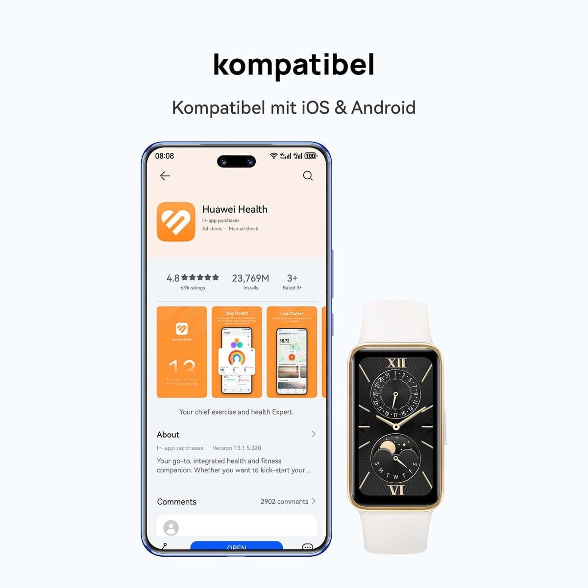 Activity-Armband Huawei Band 9 Schwarz 1,47" 180 mAh (Restauriert A) - Image 14