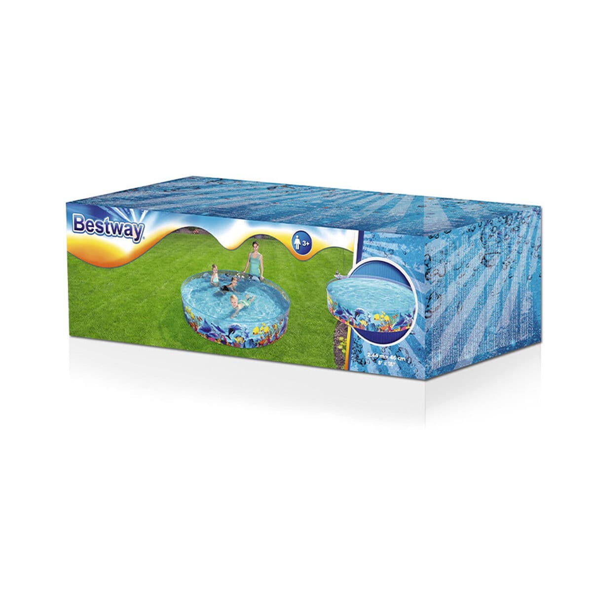 Bestway Piscina Rigida Infantil PVC Marina 244x46 cm +3 Años Jardin 55031 - Image 2