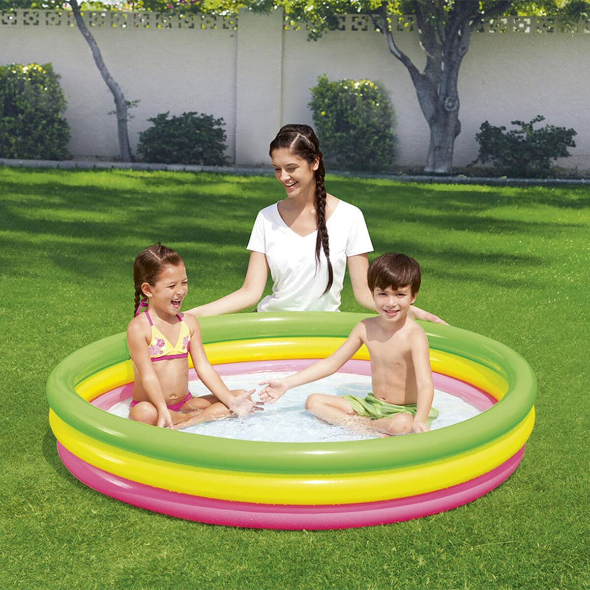 Bestway Piscina Hinchable 3 Aros Suelo Acolchado 152x30 cm +2 Años Jardin 51103 - Image 3
