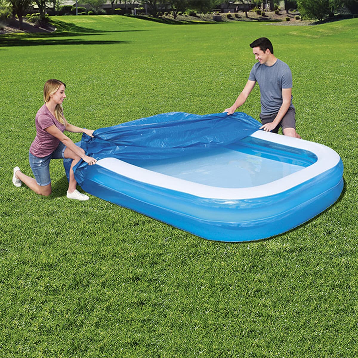 Bestway Cubierta Piscina Hinchable 295x220 cm Jardin 58319 - Image 4