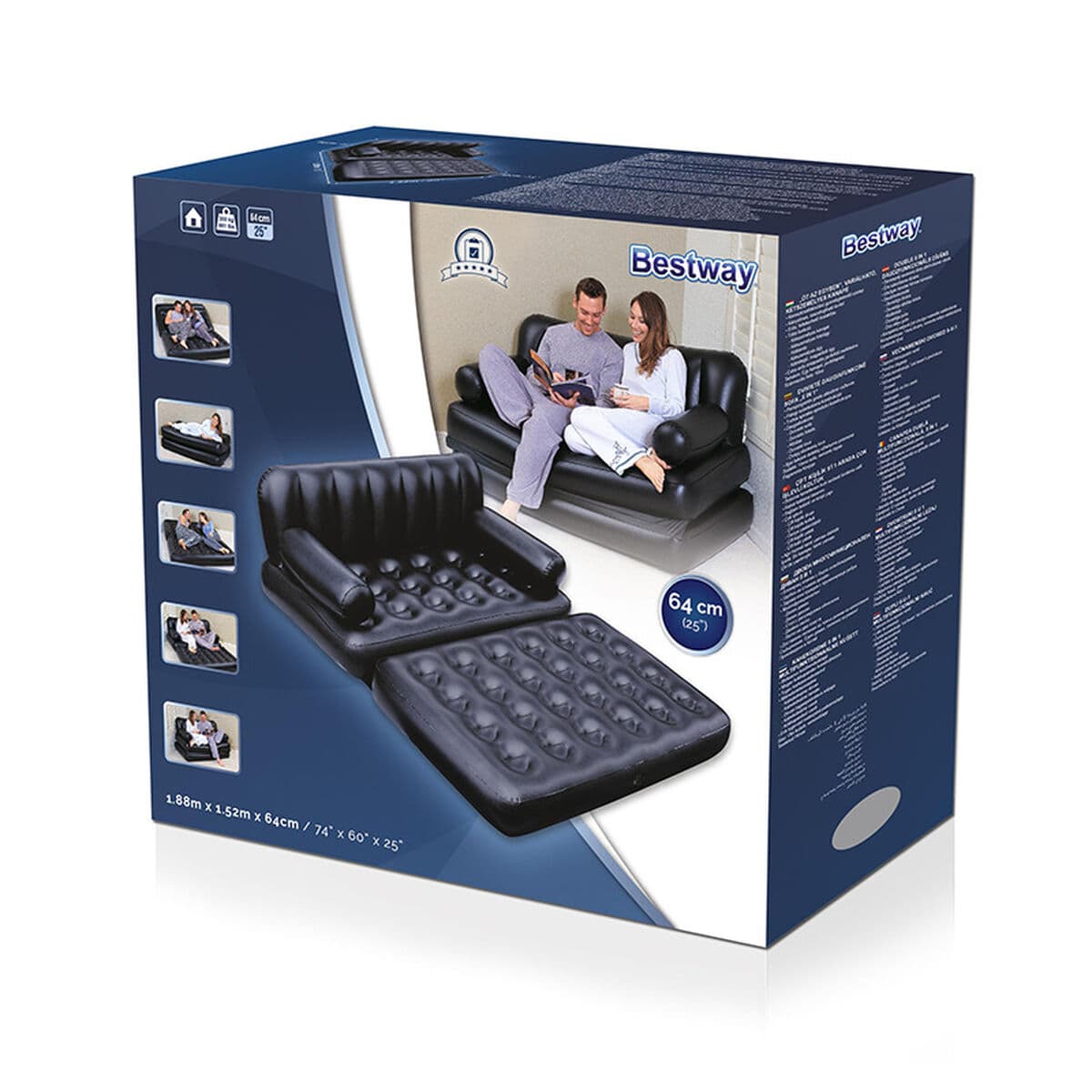Pripučiamas fotelis Bestway 188 x 152 x 64 cm - Image 2