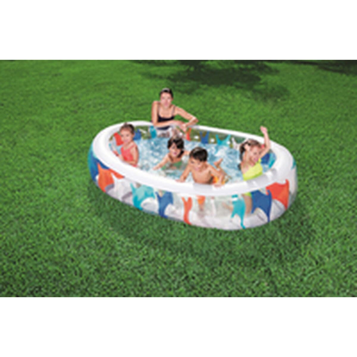 Bestway Uppblåsbar Oval Pool 229x152x51 cm +6 År Trädgård 54066 - Image 8