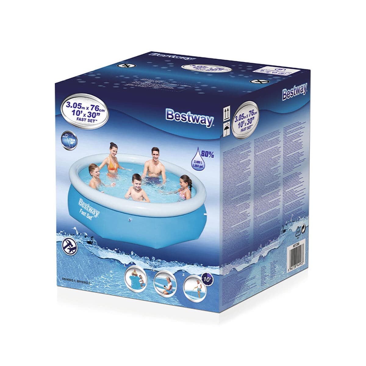 Bestway Piscina Hinchable Adulto Aro 305x76 cm Jardin 57266 - Image 2