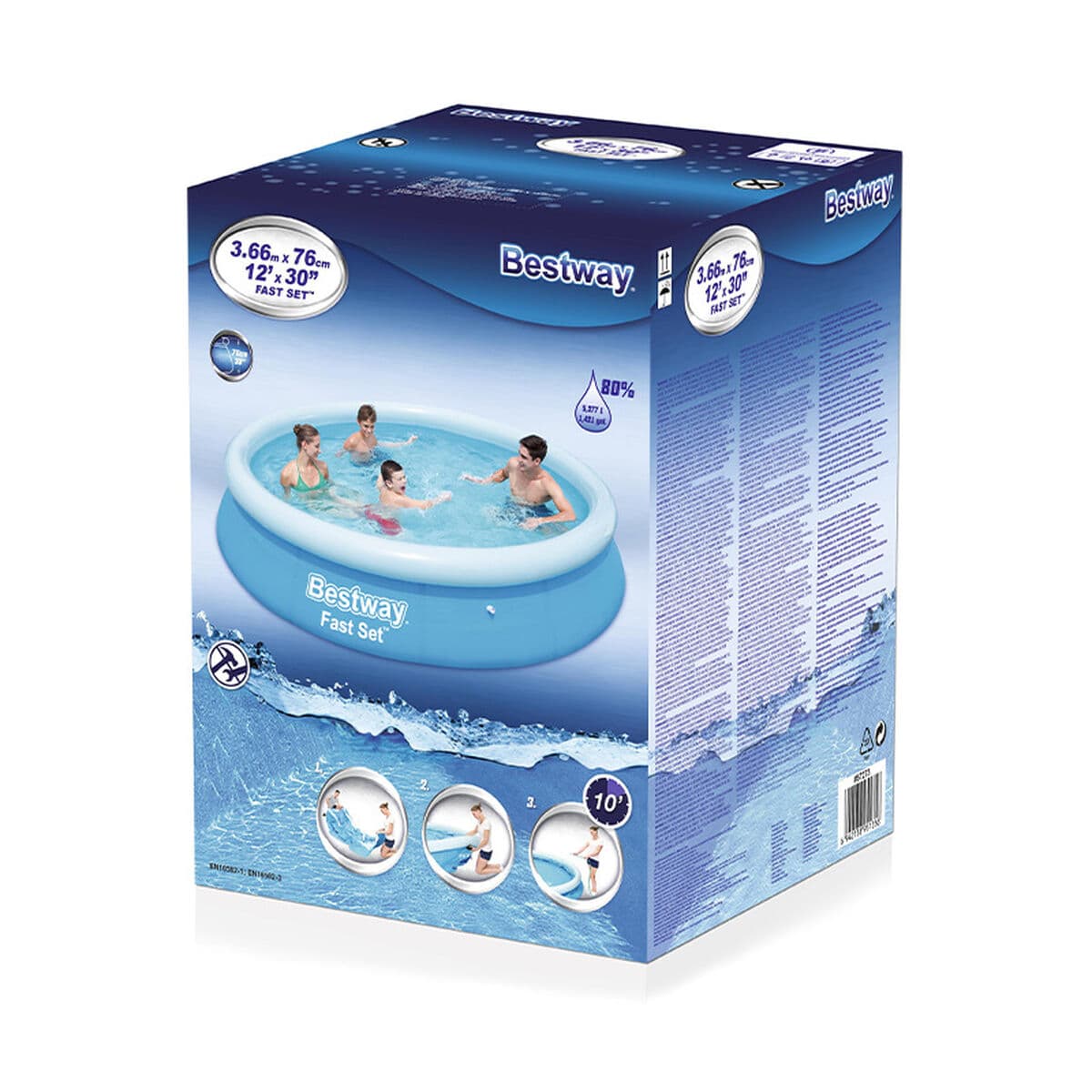 Bestway Piscina Hinchable Adulto 366x76 cm Jardin 57273 - Image 2