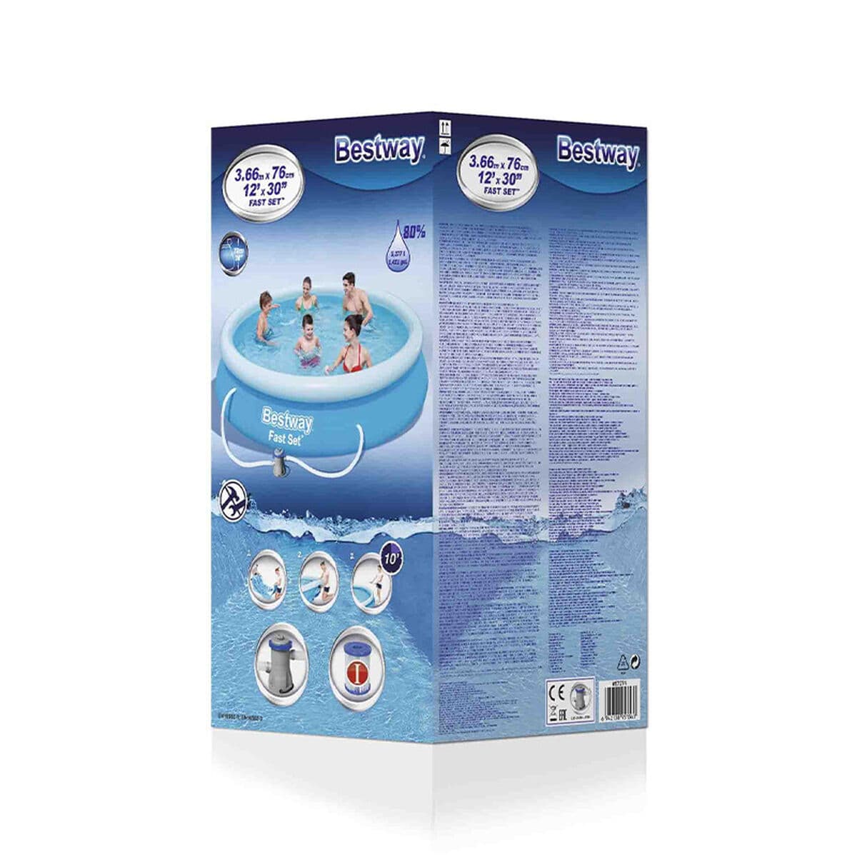 Bestway Piscina Hinchable Aro con Depurador 366x76 cm Jardin 57274 - Image 4