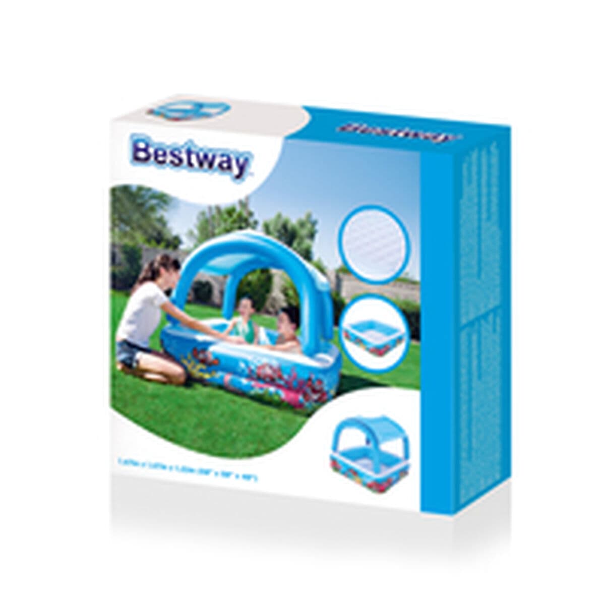 Bestway Piscina Hinchable Infantil Techo Desmontable 140x140x114 cm +2 Años Jardin 52192 - Image 12