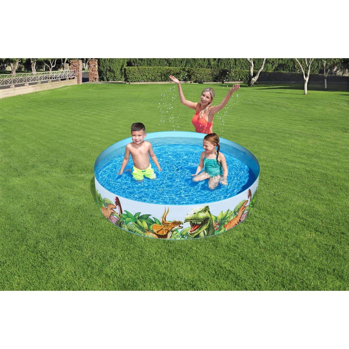 Bestway Styv Barn Pool PVC Dinosaurier 244x46 cm +3 År Trädgård 55001 - Image 16