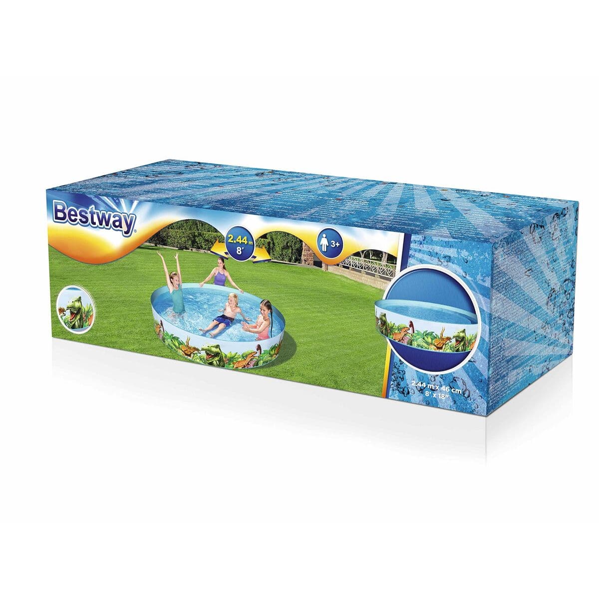 Bestway Styv Barn Pool PVC Dinosaurier 244x46 cm +3 År Trädgård 55001 - Image 9