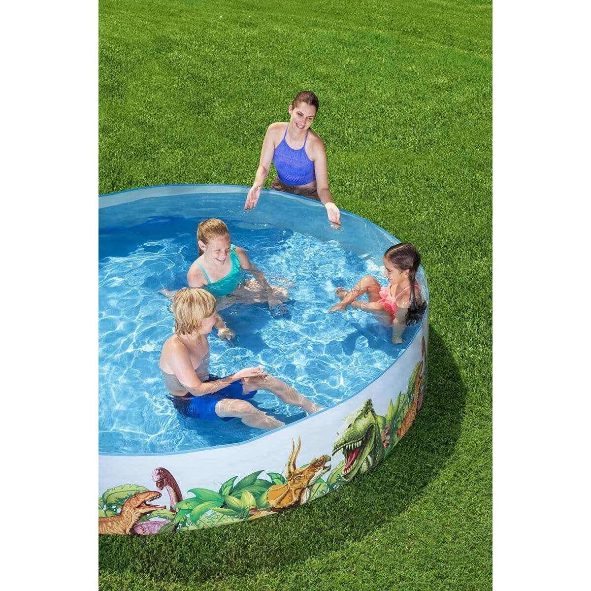 Bestway Styv Barn Pool PVC Dinosaurier 244x46 cm +3 År Trädgård 55001 - Image 23
