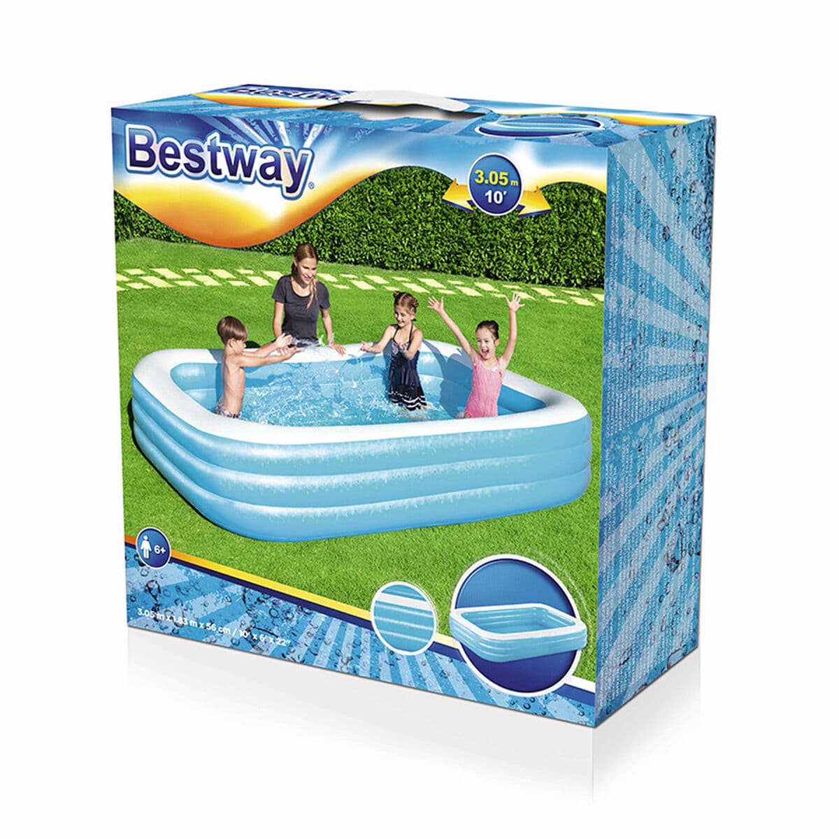 Aufblasbares Planschbecken für Kinder Bestway Bunt 305 x 183 x 56 cm - Image 3