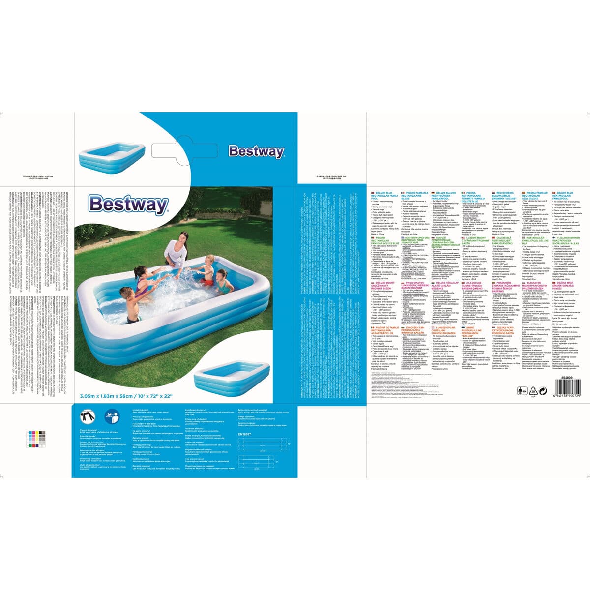 Aufblasbares Planschbecken für Kinder Bestway Bunt 305 x 183 x 56 cm - Image 17