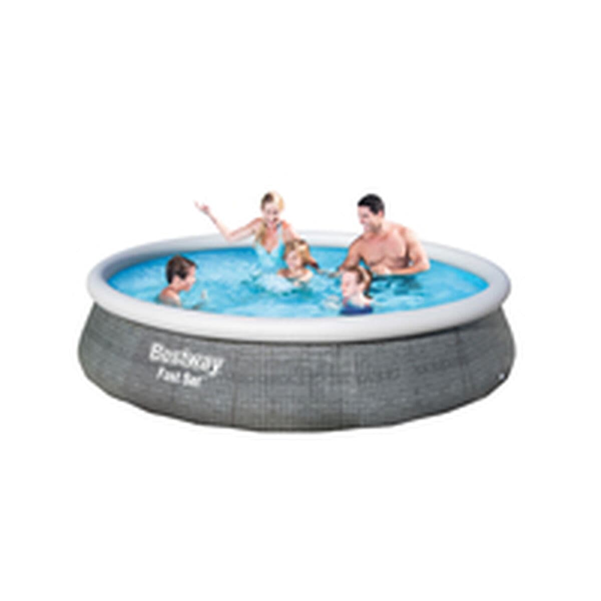 Bestway Piscina Hinchable Adulto Aro Ratan con Depurador 396x84 cm Jardin 57376 - Image 9