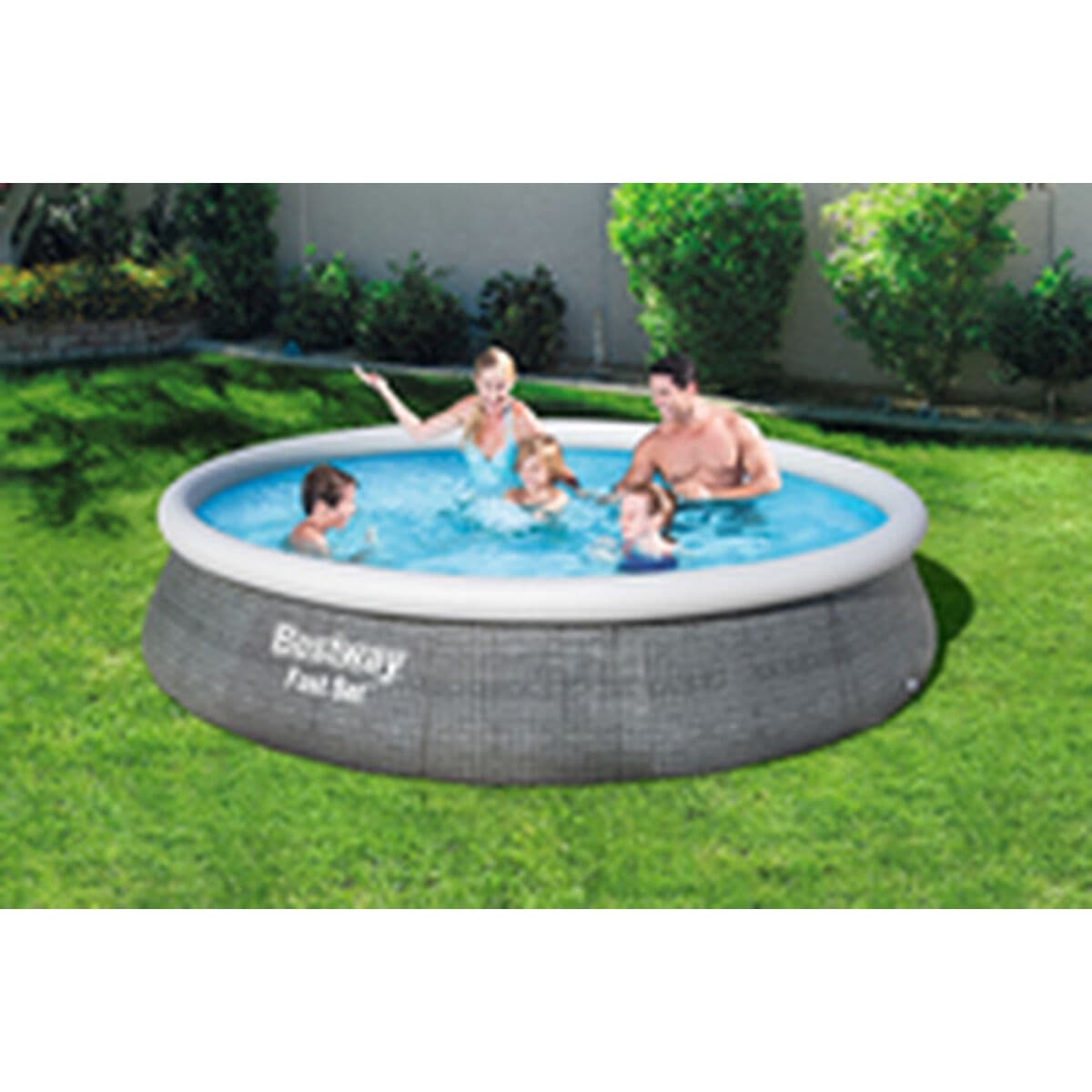 Bestway Piscina Hinchable Adulto Aro Ratan con Depurador 396x84 cm Jardin 57376 - Image 13