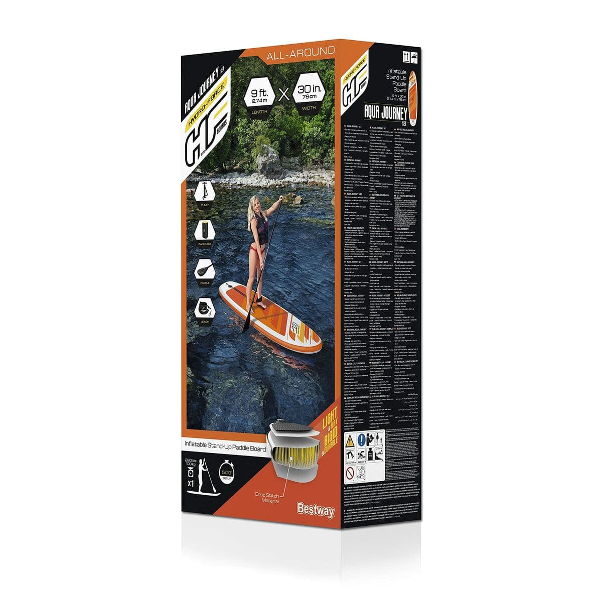 Piepūšamais Airu Sērfošanas Dēlis ar Piederumiem Bestway Hydro-Force Daudzkrāsains 274 x 76 x 12 cm - Image 8