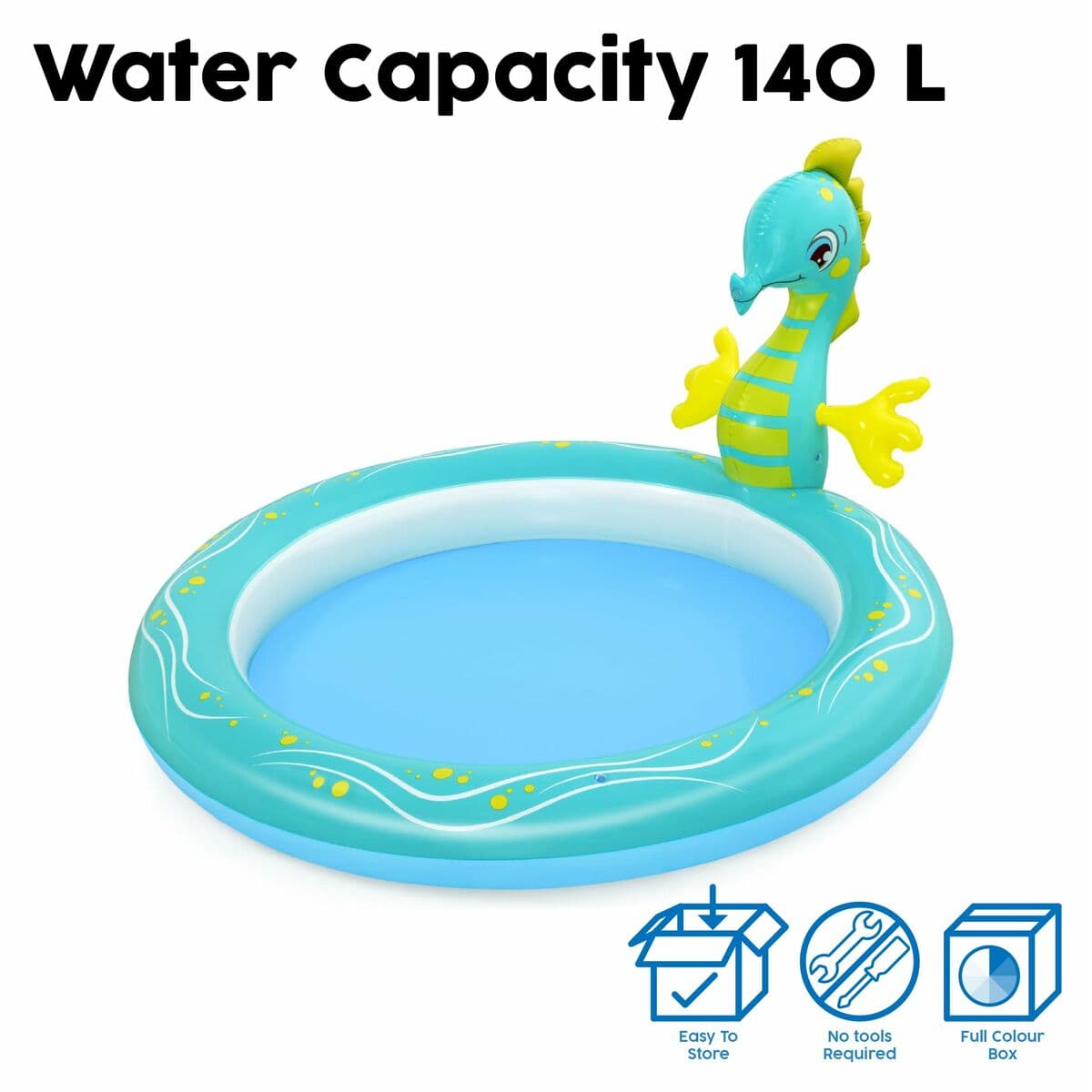 Bērnu baseins Bestway Jūras zirdziņš 188 x 160 x 86 cm - Image 12