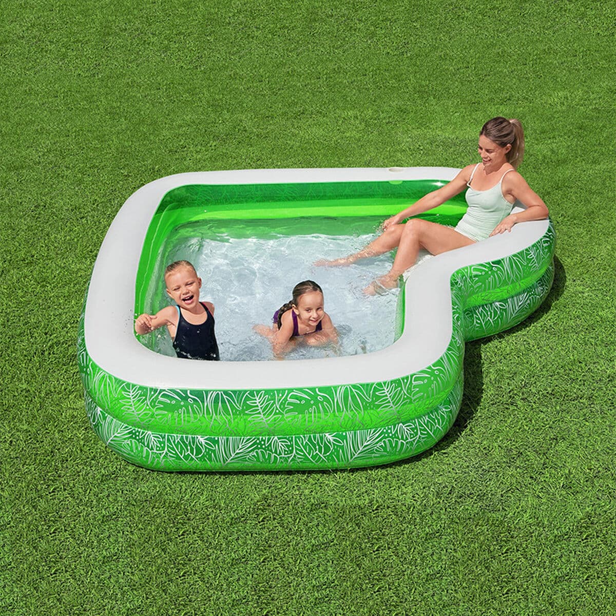 Inflatable Paddling Pool for Children Bestway Green Multicolour 231 x 231 x 51 cm - Image 3